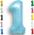 Candy Blue Number Balloon 1 Mylar Foil Balloons 16 Inch by Unknown