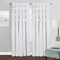 Blackout Drapes 54" x 84" x 2 Panels, Handmade Ruffles | Butterfly Flower by Homechoice+Decor