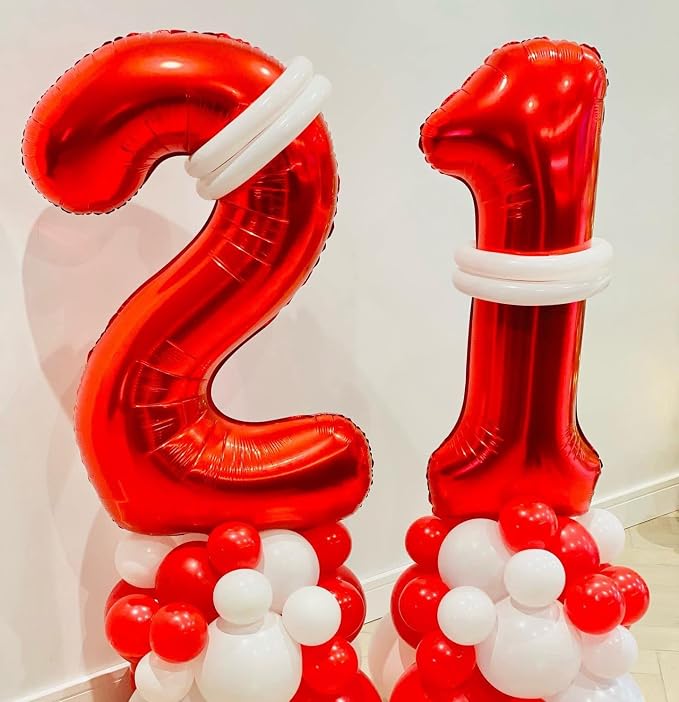 40 Inch Red 35 Balloons Giant Number 35 Balloons Red 35 Birthday Balloons 35th - Image 5