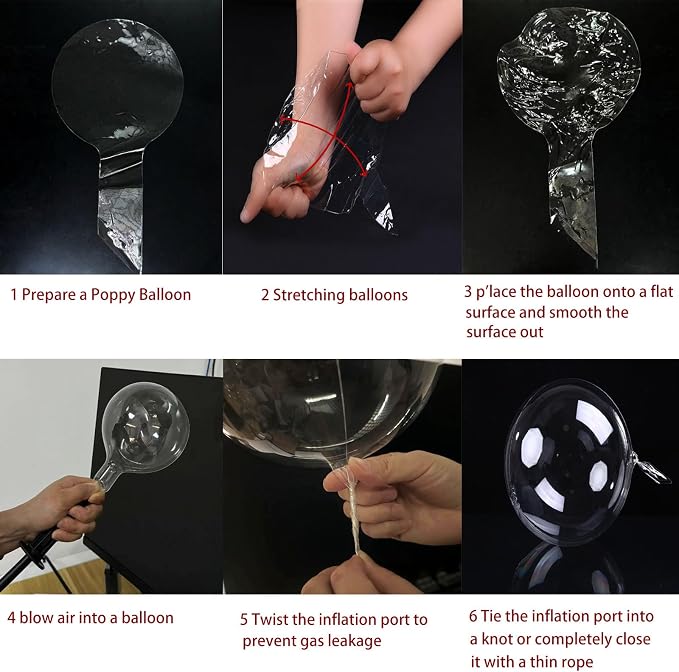20 Pcs 16 Inch Bubble Bobo Balloons Transparent Birthday Party Baby Shower Girl - Image 3