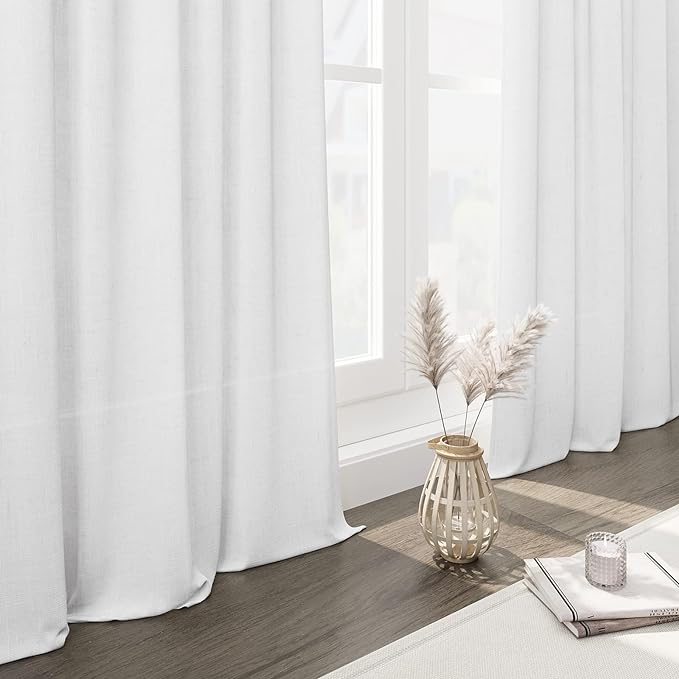 Extra Wide 100x96 Inch Linen Curtains - Image 2