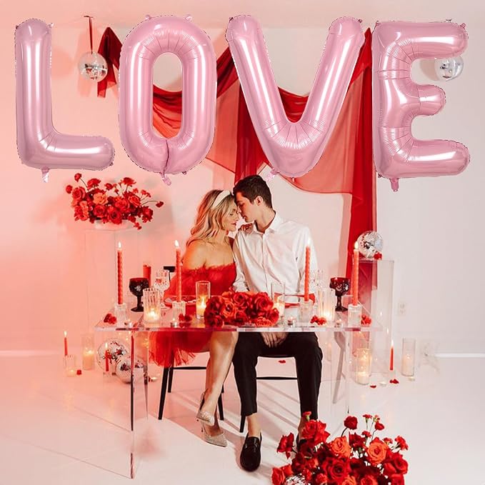 40 Inch Pastel Pink Letter Balloon, Giant Alphabet M Foil Balloons Baby Pink - Image 5