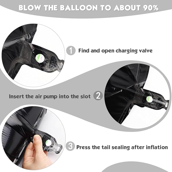 40 Inch Black Number 3 Balloon Birthday Party Decorations - Image 6