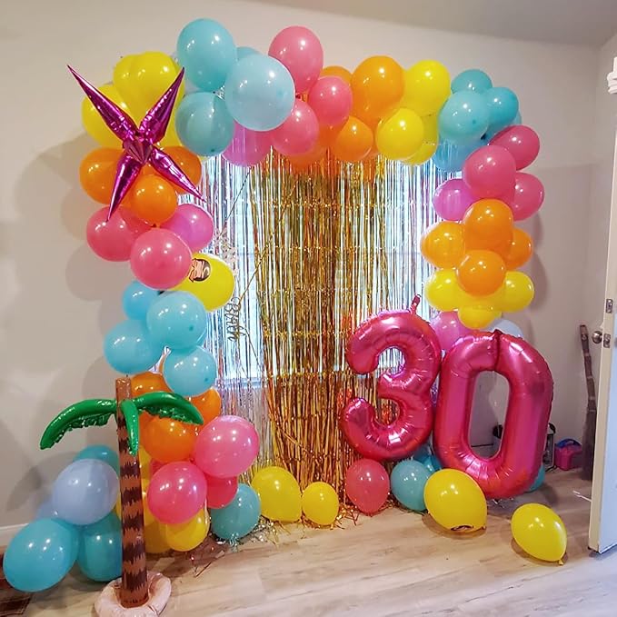 7 Balloon Number 40 Inch Hot Pink Balloons - Image 3