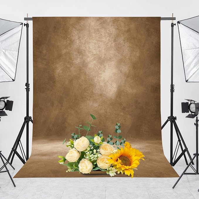 Abstract Photography Backdrop for Photoshoot 6x8ft, Dark Brown, No Stand | - Image 3