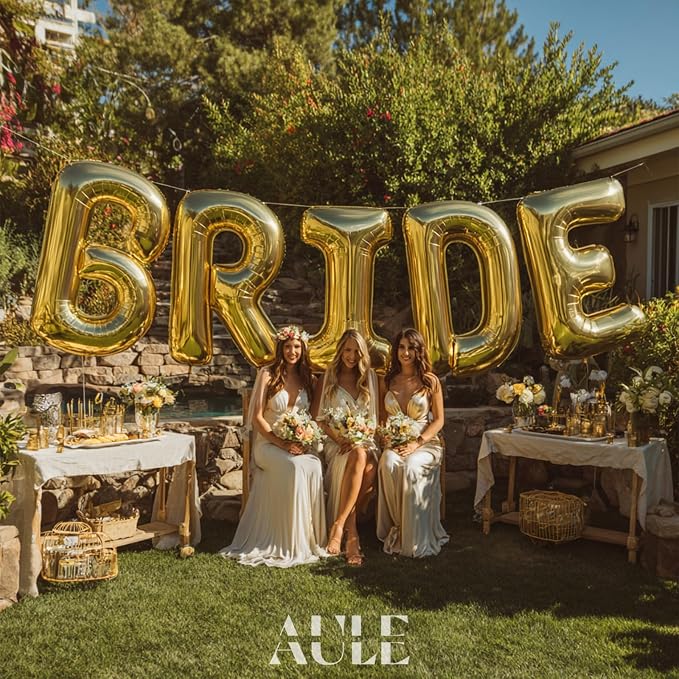 AULE 40 Inch Gold J Balloon Letter Foil A-Z Birthday Big Alphabet | Birthday - Image 4