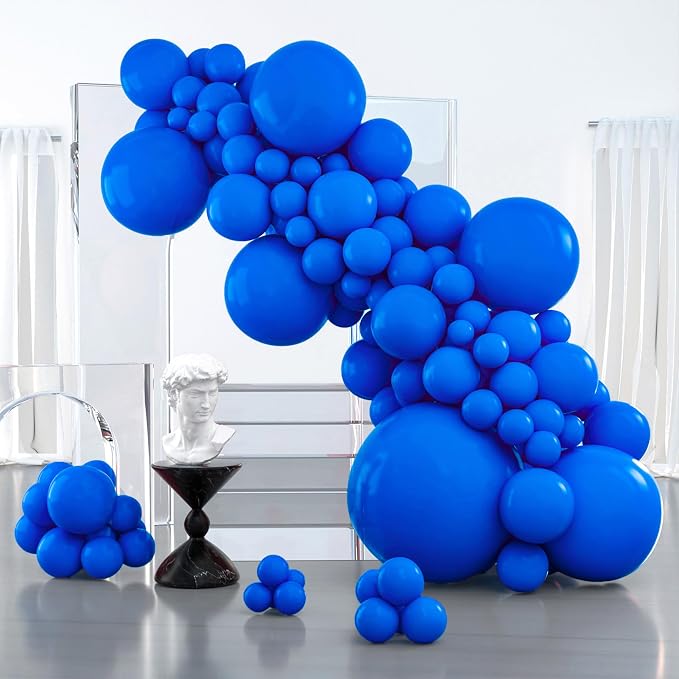 PartyWoo Royal Blue Balloons 100pcs Dark Blue Balloons Different Sizes | 36 18 by PartyWoo