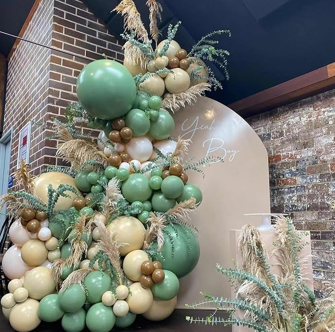 18 Inch Bean Green Balloons, Baby Shower, Birthday Party and Event Decoration - Image 3