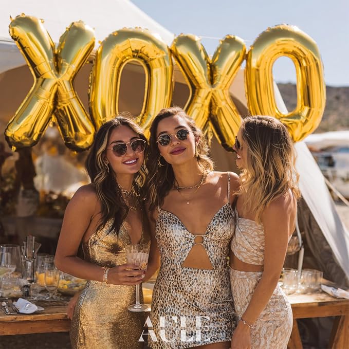 AULE 40 Inch Gold J Balloon Letter Foil A-Z Birthday Big Alphabet | Birthday - Image 2