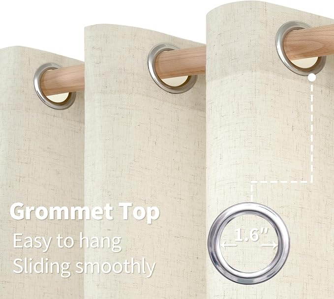 YoungsTex Linen Curtains 80 Inches Length - Image 6