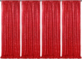 Red Sequin Backdrop 4 Panels 2FTx8FT Christmas Party Backdrop Curtains | Photo by QueenDream