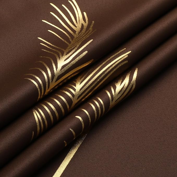 Brown Blackout Curtains for Living Room 102 Inches Long, Room Darkening Energy - Image 8