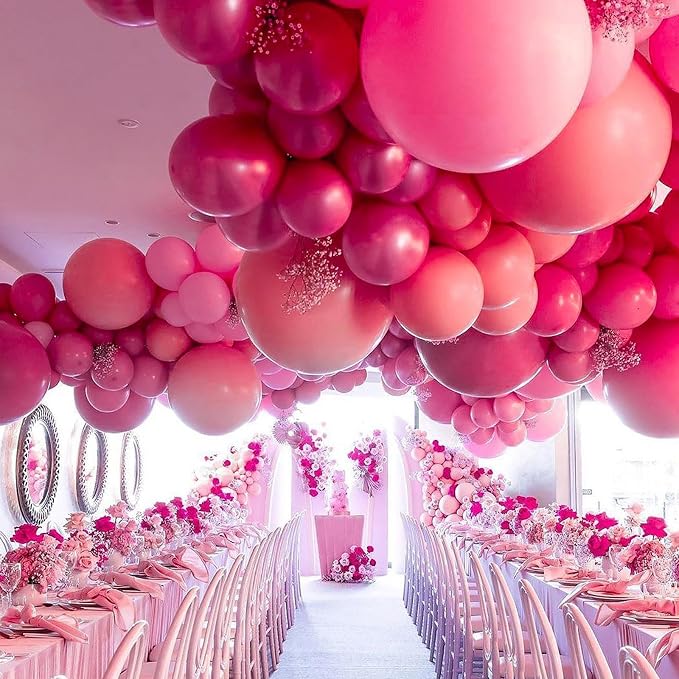 PartyWoo Hot Pink Balloons 100pcs Magenta Fuchsia Color 12 Inch | Balloons - Image 5