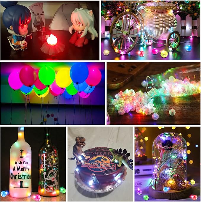 ZGWJ 100PCs 10 Colors Balloon Lights Mini, Battery Powered, Long Standby Time - Image 6