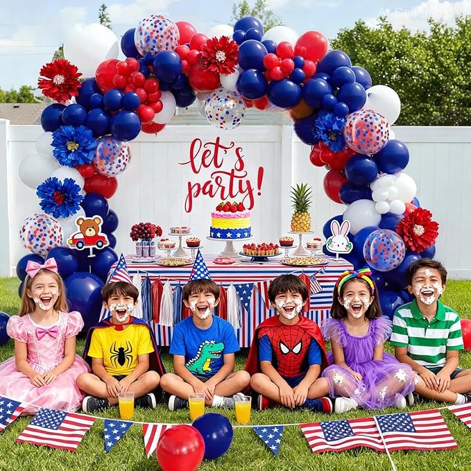 Red White and Blue Balloons, 12 Inch | Latex Balloons - Image 7