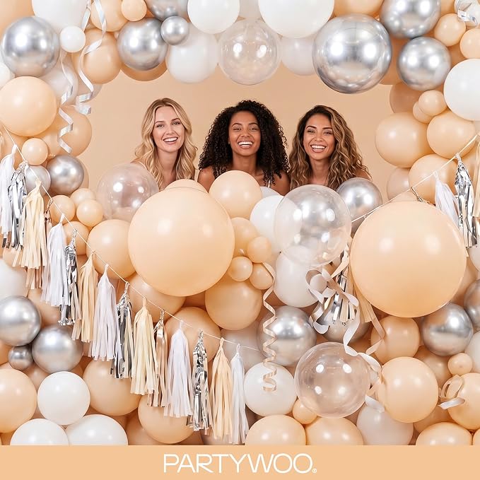 PartyWoo Nude Balloons 85pcs Apricot Boho Fall Color Different Sizes | 18 12 10 - Image 5