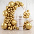 RUBFAC Balloons Metallic Gold Balloon Arch Different Sizes 154pcs | Balloon by RUBFAC