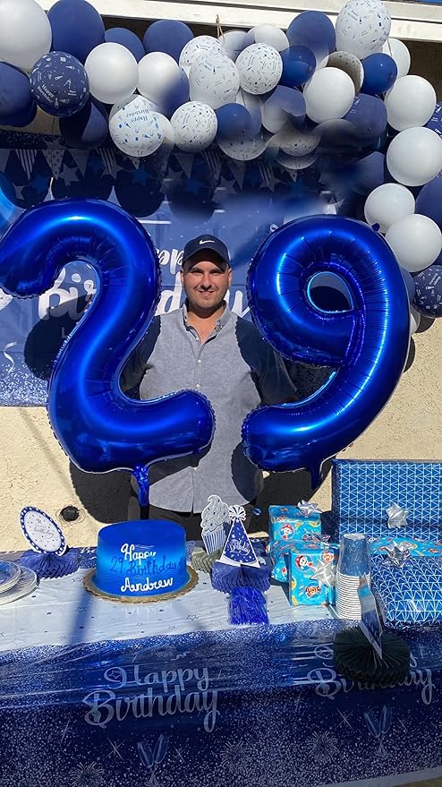 12 Balloon Numbers 40Inch for 12 21 Birthday Decorations, Dark Blue | 40In - Image 6
