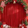 Red Backdrop Curtains for Party Valentine's Day Arch Stage Wedding Ceremony Red by MEETSKY