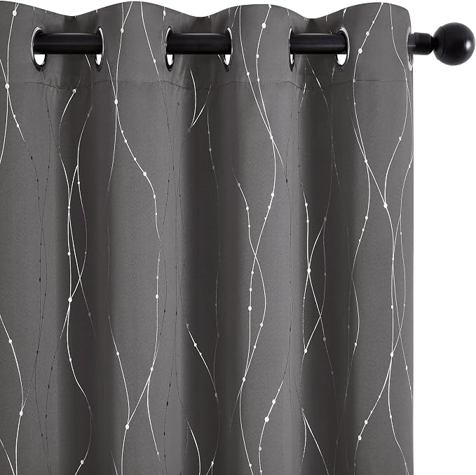 Deconovo 100% Blackout Living Room Curtains 95 Inches Long, Thermal Insulated - Image 8