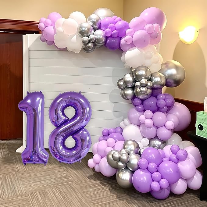 Purple 12 Balloon Number, 40 Inch Number 12 Balloon Big Foil Mylar Helium - Image 5