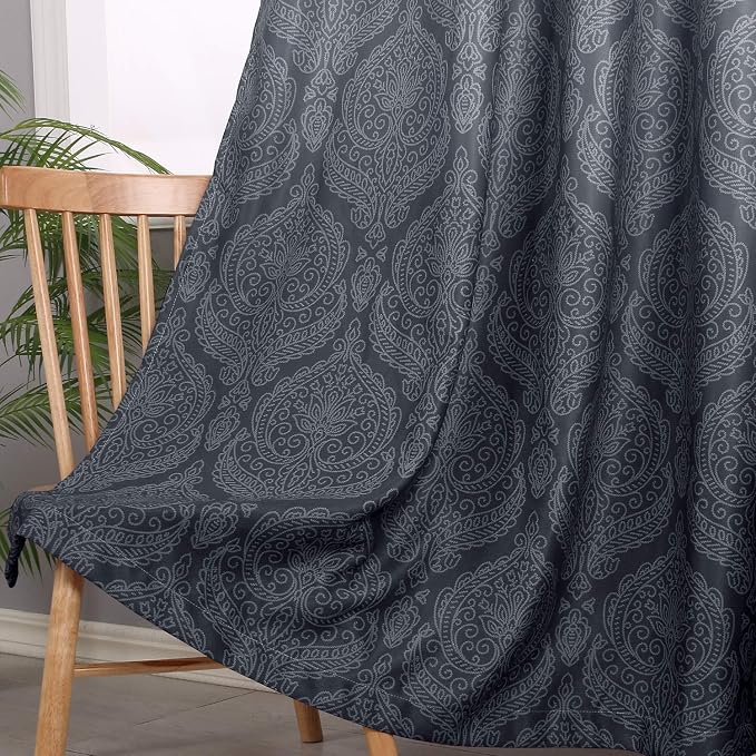 DWCN Grey Ombre Room Darkening Curtains - Image 3