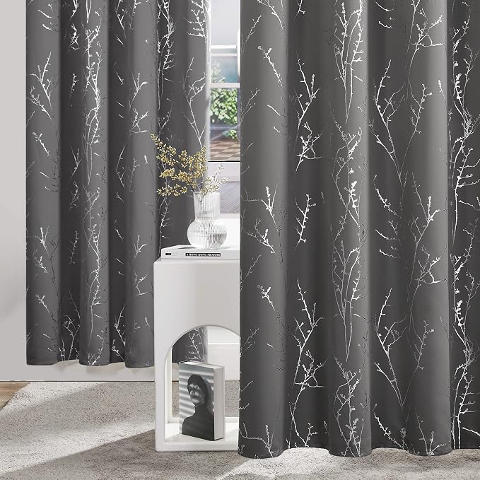 Deconovo Living Room Curtains 54 Inches Long, Thermal Insulated, Room Darkening - Image 3