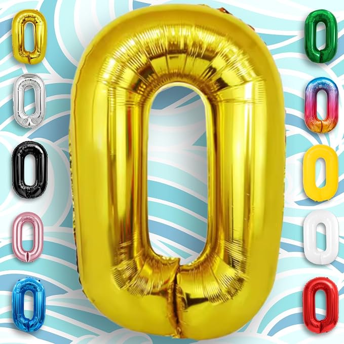 Black Number 0 to 9 Mylar Balloon 40 Inch - Image 2