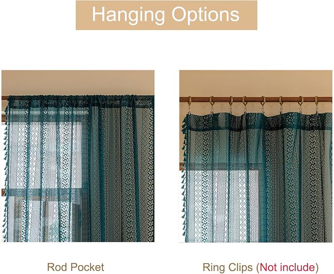 Sutuo Home Boho Curtains 2 Panels - Image 5