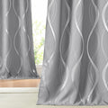 NICETOWN Blackout Curtains 95 inches Long, Foil Printed Wave Lines Energy by NICETOWN