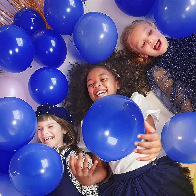 Royal Blue Balloons Blue Party Decorations 160 Pack 5 inch Round Blue Balloons - Image 7