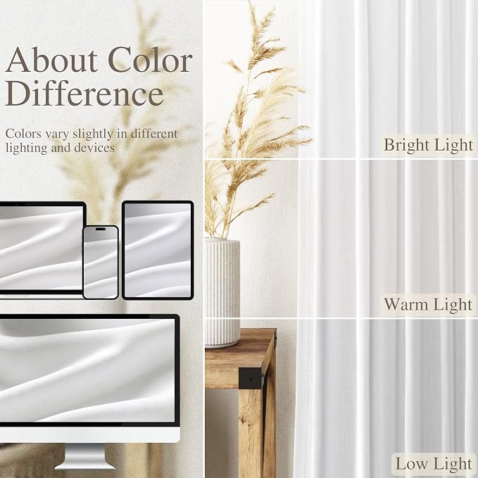 Extra Wide 100x96 Inch Linen Curtains - Image 5