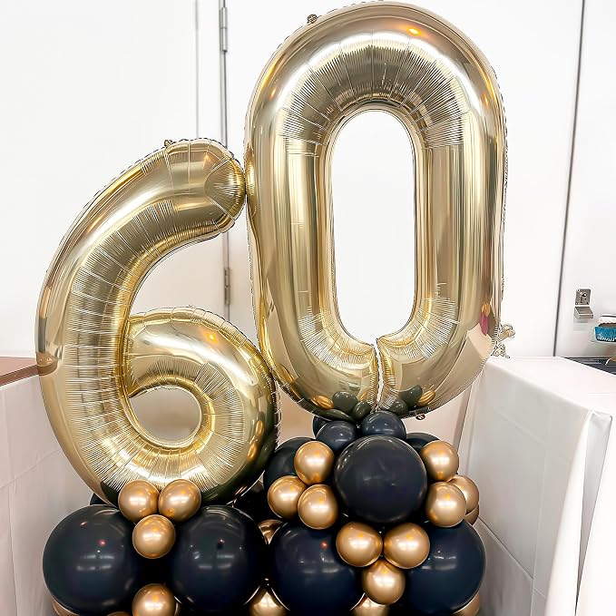 Champagne Gold 11 Balloon, 40 Inch Light Gold Number 11 Balloon Big Foil Mylar - Image 6