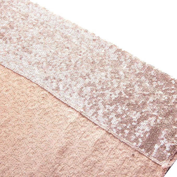SquarePie 10x10ft Rose Gold Sequin Backdrop, High Density Non-Transparent - Image 8