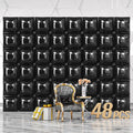 NISOCY 48PCS Metallic Black Square Foil Balloons Wall Backdrop | Double Sided by NISOCY