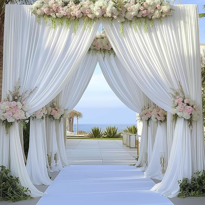 10ft×12ft Wrinkle Free White Backdrop Curtain - Image 8