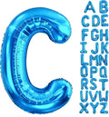 Letter C Balloon 40 Inch Blue, Giant Alphabet Foil Balloon, Big Mylar Party by Aeniaza