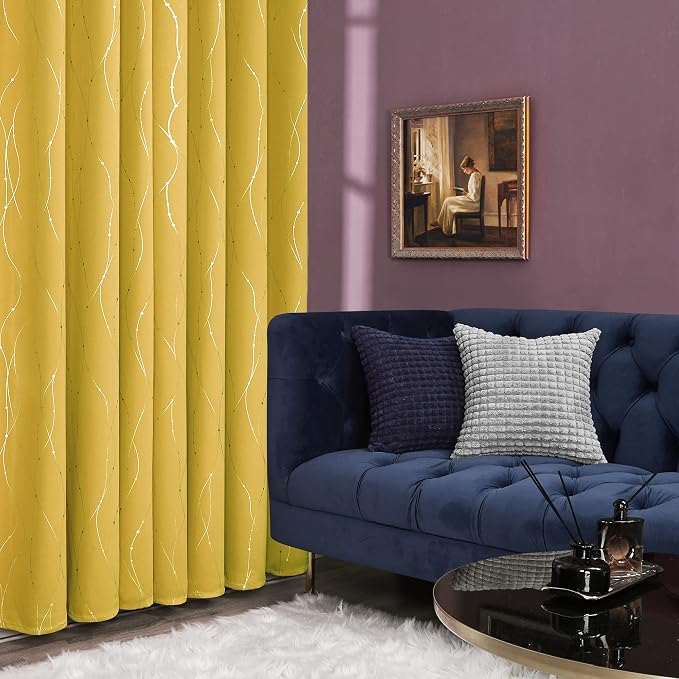 Deconovo Living Room Curtains 90 Inches Long, Thermal Insulated, Room Darkening - Image 5