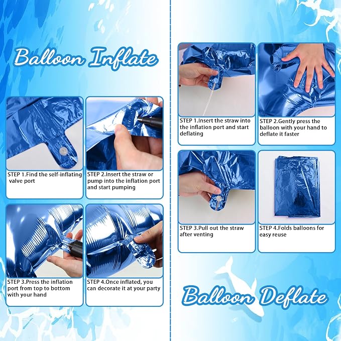 60 Balloon Number Blue, Big Number 60 Balloon Pastel Navy Dark Blue - Image 7