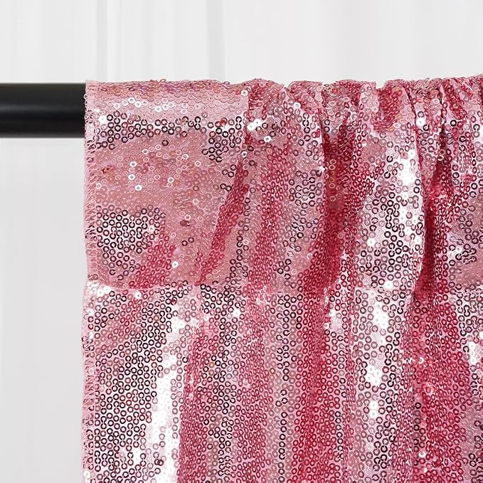 SquarePie 6x6ft Fuchsia Pink Sequin Backdrop, High Density Non-Transparent - Image 9