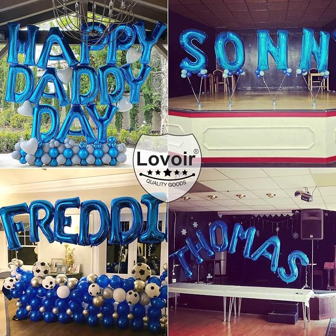 Lovoir 40 Inch Large Blue Letter Q Balloons Big Size Jumbo Mylar Foil Helium - Image 7