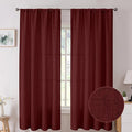 Tollpiz Linen Curtain Bedroom Rod Pocket Semi Sheer Curtains Burlap Light by Tollpiz