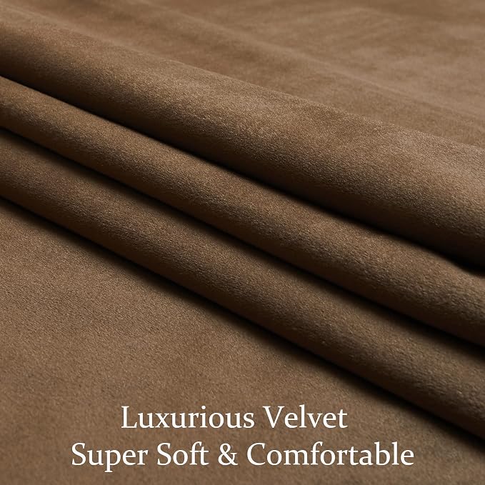 BULBUL Velvet Brown Blackout Curtains 96 inch Long - Image 5