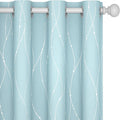 Deconovo Blackout Curtains, Light Blue Thermal Grommet Drapes, Room Darkening by Unknown