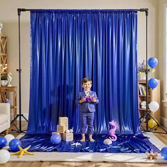 10x10FT Royal Blue Sequin Backdrop Curtain - Image 7