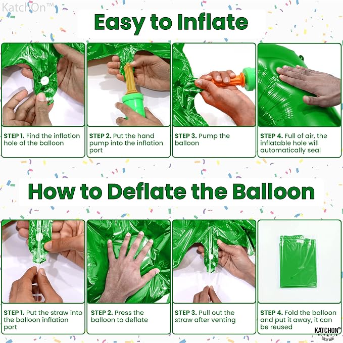 KatchOn Dark Green 10 Balloon Number 40 Inch, 10th Birthday Decorations | Dark - Image 5