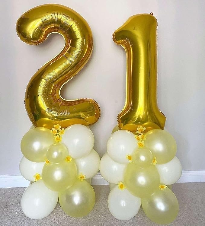 Gold 23 Number Balloons, 40 Inch Giant Number 23 Balloons Foil Mylar Helium - Image 7