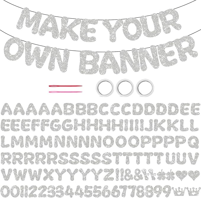 116PCS DIY Banner Customizable Birthday Banners Graduation Banner Custom Party by Unknown