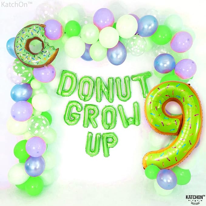 KatchOn Number 9 Donut Balloon 40 Inch | Foil 9 Birthday Balloon - Image 6