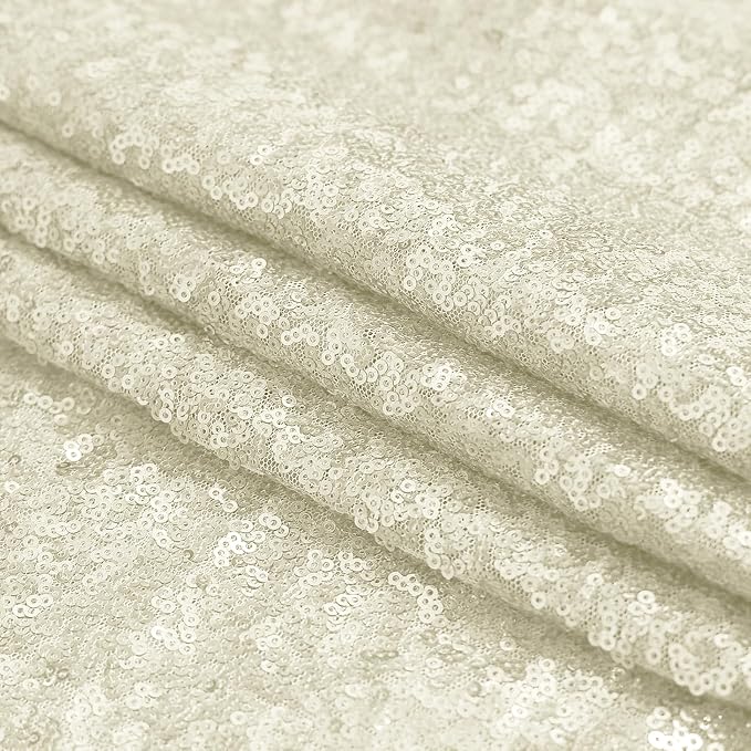 Sugargirl Champagne Sequin Backdrop Curtain 2 Panels 2FTx8FT Glitter Champagne - Image 7